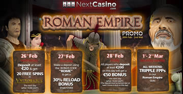 nextcasino roman empire slots bonus promo